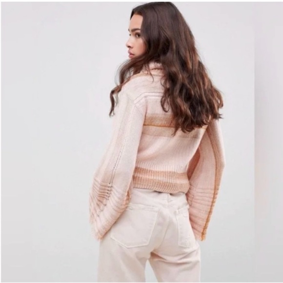 FREE PEOPLE Close To Me Bell Sleeve Turtleneck Sweater - Picture 8 of 9